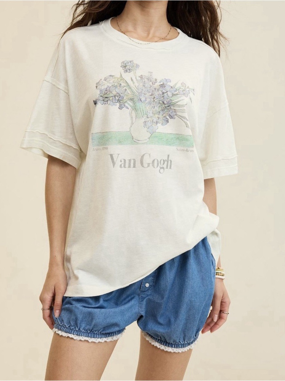 Aerie Van Gogh oversized boyfriend t shirt XXS